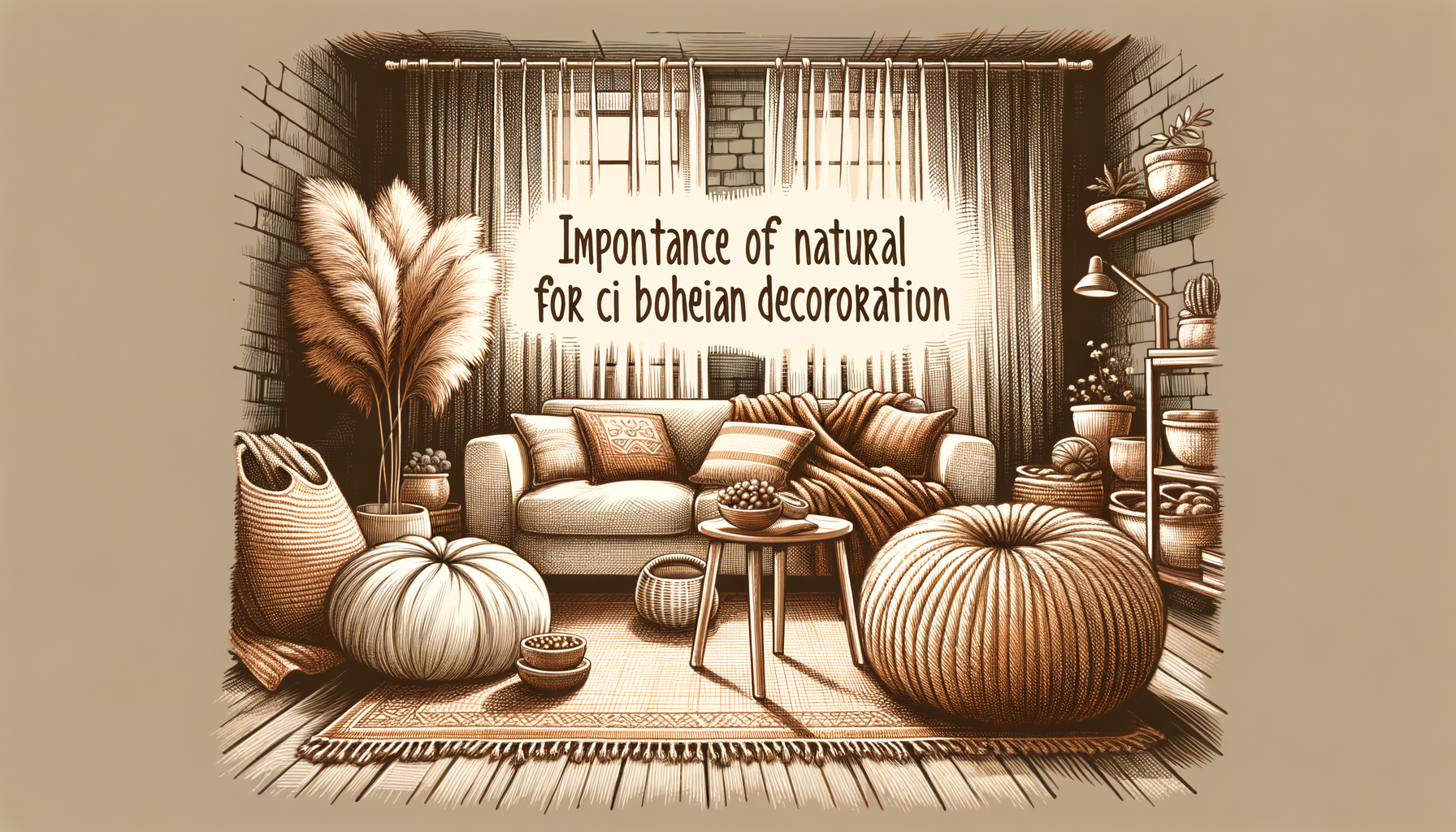 Image d'illustration pour l'article : Importance des fibres naturelles pour une déco bohème chic
