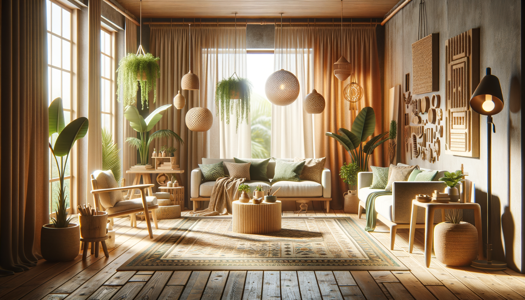 Image d'illustration pour l'article : Transformez votre salon avec des matériaux écologiques innovants