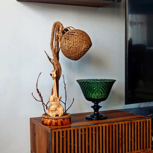 Lampe en bois design