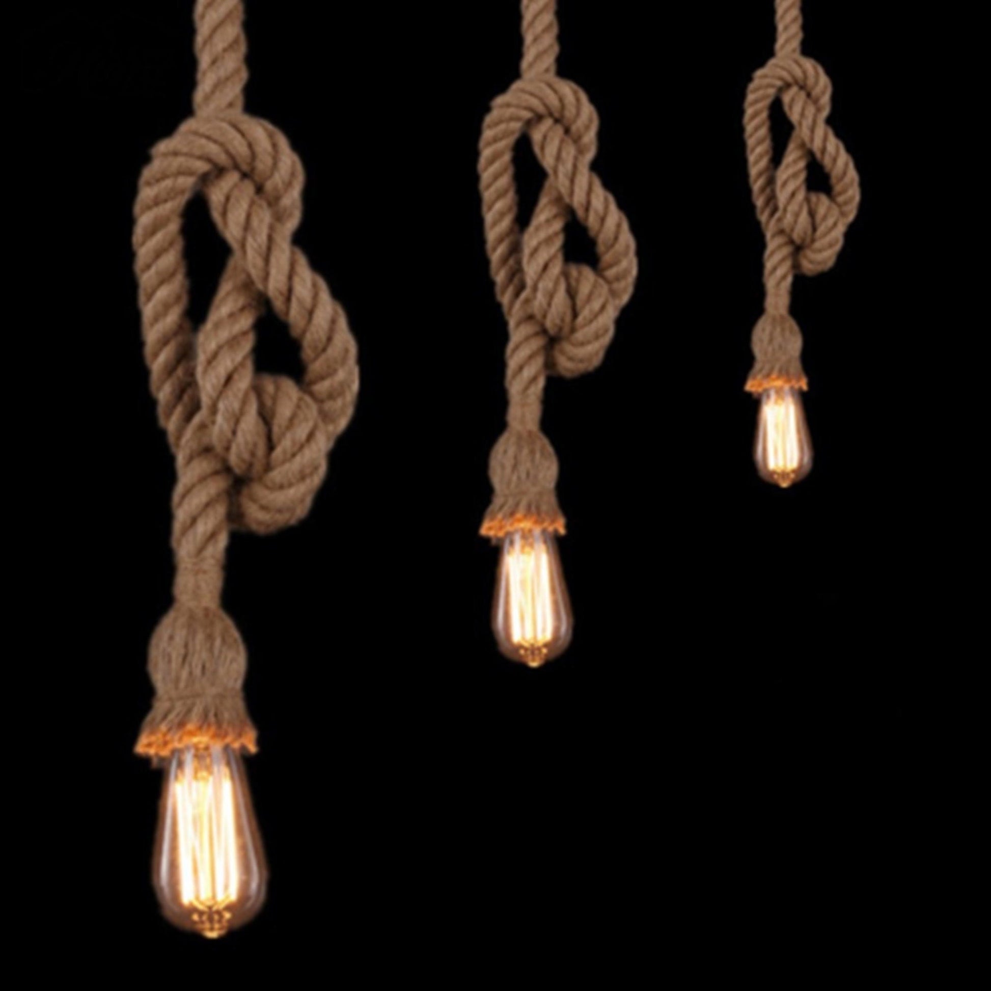 Luminaire suspension corde - Design unique et une ambiance chaleureuse –  Suspension Naturelle