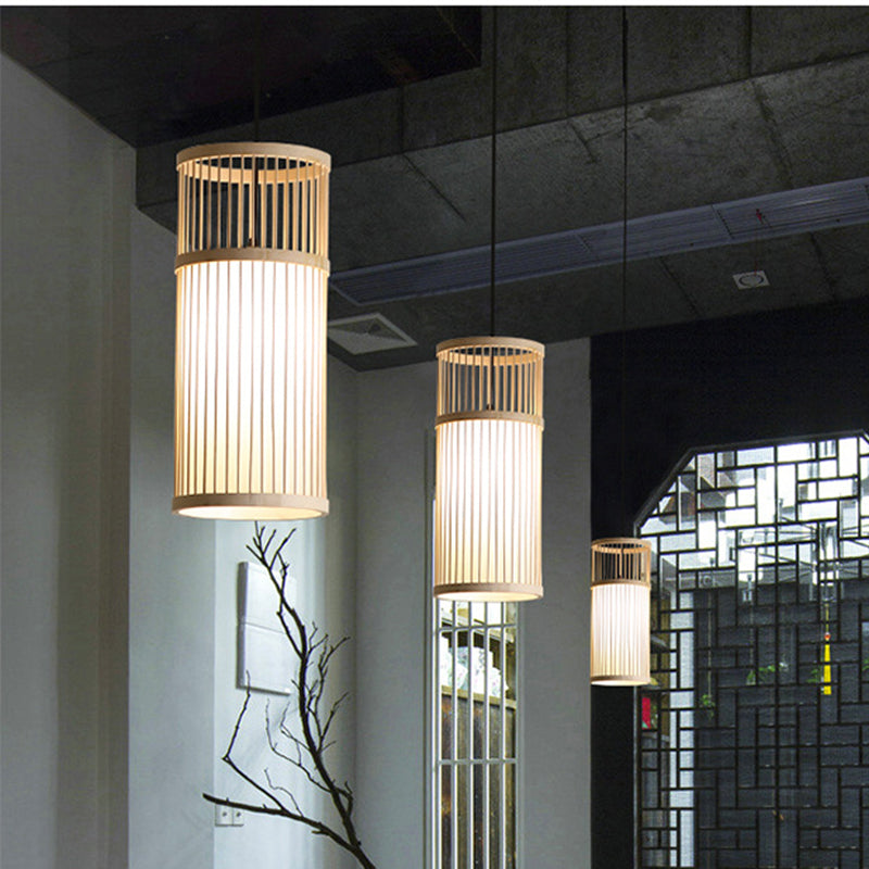 suspension luminaire bambou